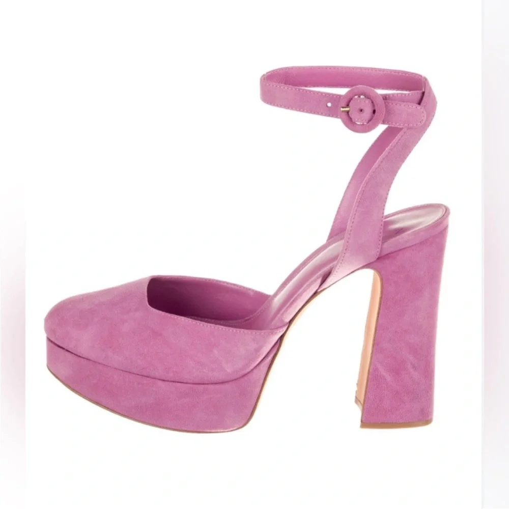 NEW ALEXANDRE BIRMAN Vita Suede Ankle-Strap Platform Pumps shoes heels size 9.5